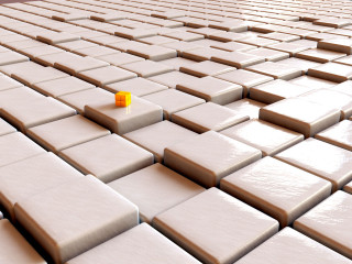 Yellow object white tiles arranged 3 - a yellow object free wallpaper