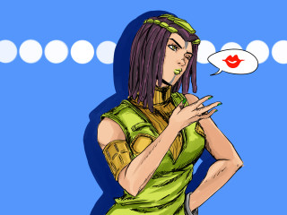 Woman green dress speech bubble - her lip free wallpaper
