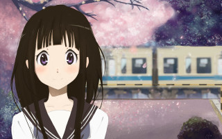 Girl long hair train station - a train station free wallpaper