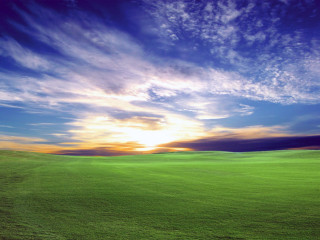 Green field blue sky clouds 28 - a green field free wallpaper
