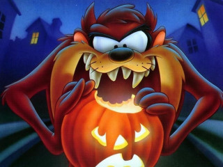 Cartoon character pumpkin scary face - his chest free wallpaper