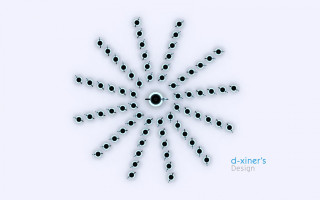 Snowflake black white gradient kinetic - a white center free wallpaper