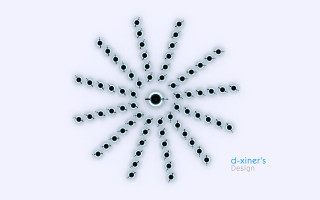 Snowflake black white gradient kinetic 2 - a white center free wallpaper