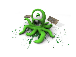 Green monster sign mouth substance 2 - a green monster free wallpaper