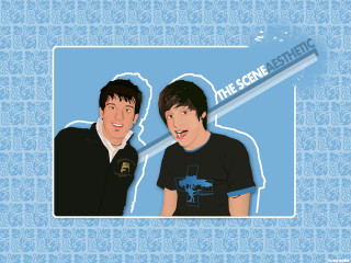 Two men blue background design - dan smith free wallpaper