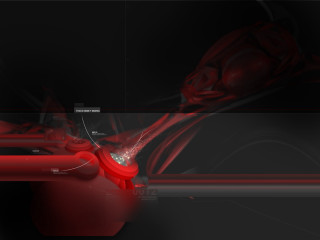 Red object black background red 2 - volumetric lighting free wallpaper