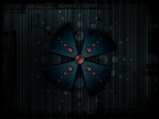 Black clock red dots dark - a black clock free wallpaper