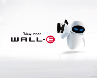 White robot wall e poster - a white robot free wallpaper