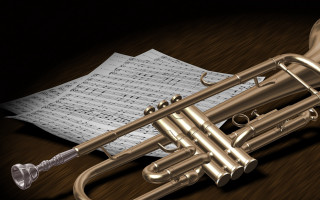 Brass trumpet sheet music table 2 - a pen and paper free wallpaper