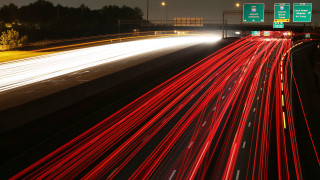 Highway night traffic lights distance - dennis h. farber free wallpaper