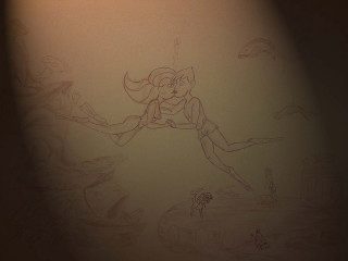 Woman flying cat bird air 3 - above her free wallpaper