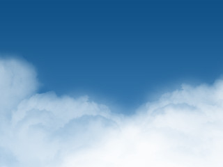 Plane flying cloudy blue sky 5 - a cloudy blue sky free wallpaper
