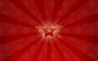 Red star hammer sickle burst - sick free wallpaper