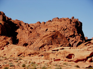 Mountain rock formation blue sky 5 - frances jetter free wallpaper