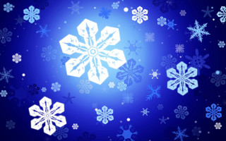 Snowflake blue background surrounded by - a snowflake free wallpaper