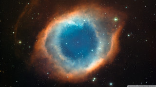 Large blue ring sky filled - space free wallpaper