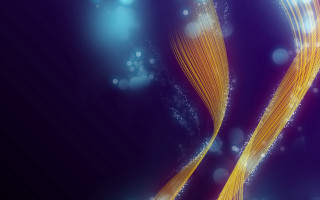 Blue background yellow wave bubbles 3 - amano free wallpaper for desktop