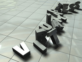 Metal letters tile floor white 3 - a tile floor free wallpaper