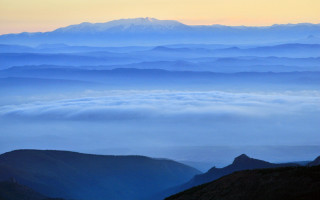 Mountain range clouds foreground background 2 - murata range free wallpaper