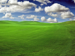 Green field blue sky clouds 22 - a green field free wallpaper