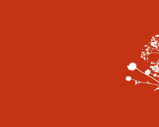 White tree red background white - cao zhibai free wallpaper