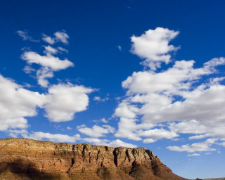 Mountain blue sky clouds people - the ground below free wallpaper
