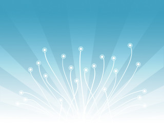 Blue background white flowers sky 2 - a wireframe diagram free wallpaper