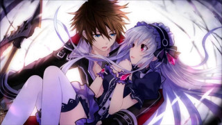 Anime couple sitting bed pillows - a couple of anime characters sitting next free wallpaper for desktop