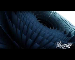 Blue abstract background spiral design 2 - deconstructivism free wallpaper