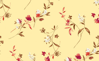 Yellow background flowers leaves bunch - the stem free wallpaper
