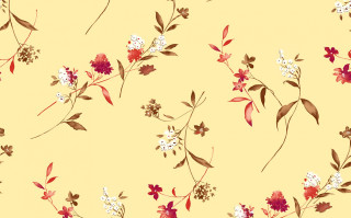 Yellow background flowers leaves bunch 3 - the stem free wallpaper