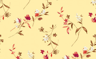 Yellow background floral autumn leaves - the stem free wallpaper