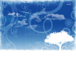 Tree sky clouds red white - david brewster free wallpaper