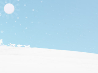 Snowboarder riding slope sunny sky - a snowboard free wallpaper