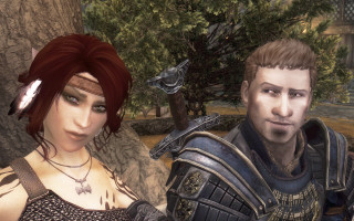 Forest couple armor chainmail brown - ultra free wallpaper