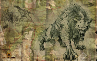 Lion map world caption drawing - a caption below free wallpaper