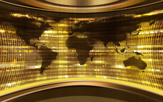 Metallic gold world map wall 2 - enguerrand quarton free wallpaper