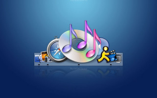 Music player cd musical note 2 - purism free wallpaper