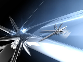 Clock wall blue background white 2 - sharp high detail free wallpaper