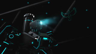 Futuristic robot glowing arm space - arm free wallpaper