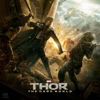 Thor dark world fighting city - key art free wallpaper for tablet