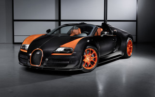 Bugatti orange rims garage black - a bugatti car free wallpaper