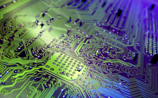 Circuit board water droplets purple 2 - ray free wallpaper