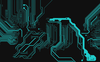 Circuit board blue light black - a computer circuit board free wallpaper
