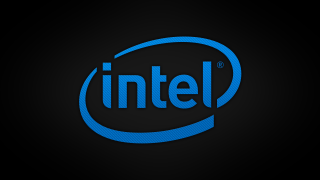 Blue intel logo black background 3 - 4k uhd image free wallpaper