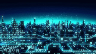 City night numbers dark time - cyberpunk city free wallpaper