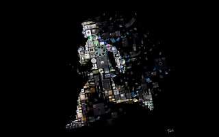 Man made of objects in - david begbie free wallpaper