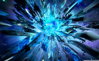 Blue ice explosion glass green - ice free wallpaper