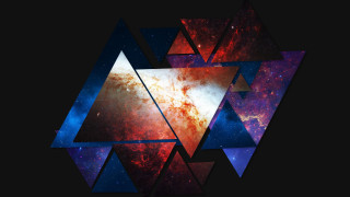 Starry space galaxy moonlight aurora - a star in the middle of it free wallpaper