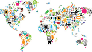 World map icons symbols design - a wireframe diagram free wallpaper